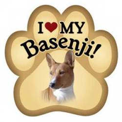 I Love My Basenji - Paw Magnet