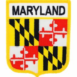 Maryland - State Flag Shield Embroidered Iron-On Patch