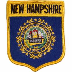 New Hampshire - State Flag Shield Embroidered Iron-On Patch