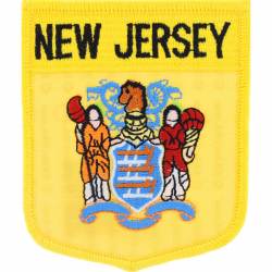 New Jersey - State Flag Shield Embroidered Iron-On Patch