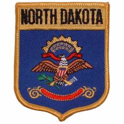 North Dakota - State Flag Shield Embroidered Iron-On Patch