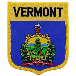 Vermont - State Flag Shield Embroidered Iron-On Patch