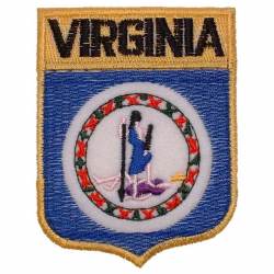 Virginia - State Flag Shield Embroidered Iron-On Patch