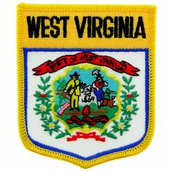 West Virginia - State Flag Shield Embroidered Iron-On Patch