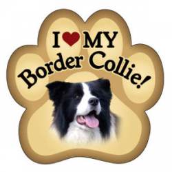 I Love My Border Collie - Paw Magnet