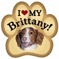 I Love My Brittany Spaniel - Paw Magnet