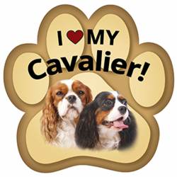 I Love My Cavalier - Paw Magnet