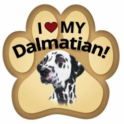 I Love My Dalmatian - Paw Magnet