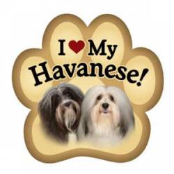 I Love My Havanese - Paw Magnet