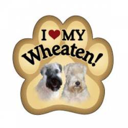 I Love My Wheaten - Paw Magnet