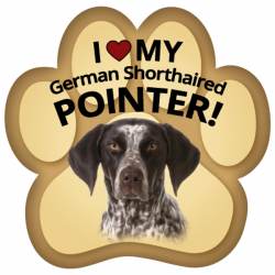 I Love My German Shorthaired Pointer - Paw Magnet