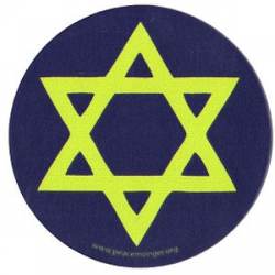 Judaism Star of David Symbol - Round Mini Sticker