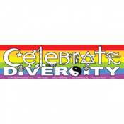 Celebrate Diversity in Symbols Rainbow - Bumper Sticker