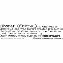 Liberal Democrat Defintion - Bumper Sticker