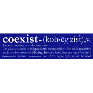 Coexist Definition - Bumper Sticker at Sticker Shoppe