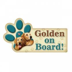 Golden On Board - Paw Transport Magnet