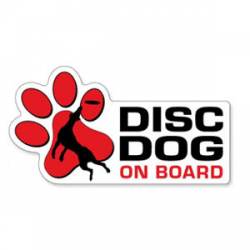 Disc Dog On Board - Paw Transport Magnet