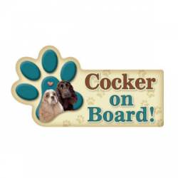 Cocker On Board - Paw Transport Magnet