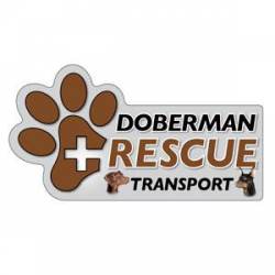 Doberman Rescue Transport - Paw Transport Magnet