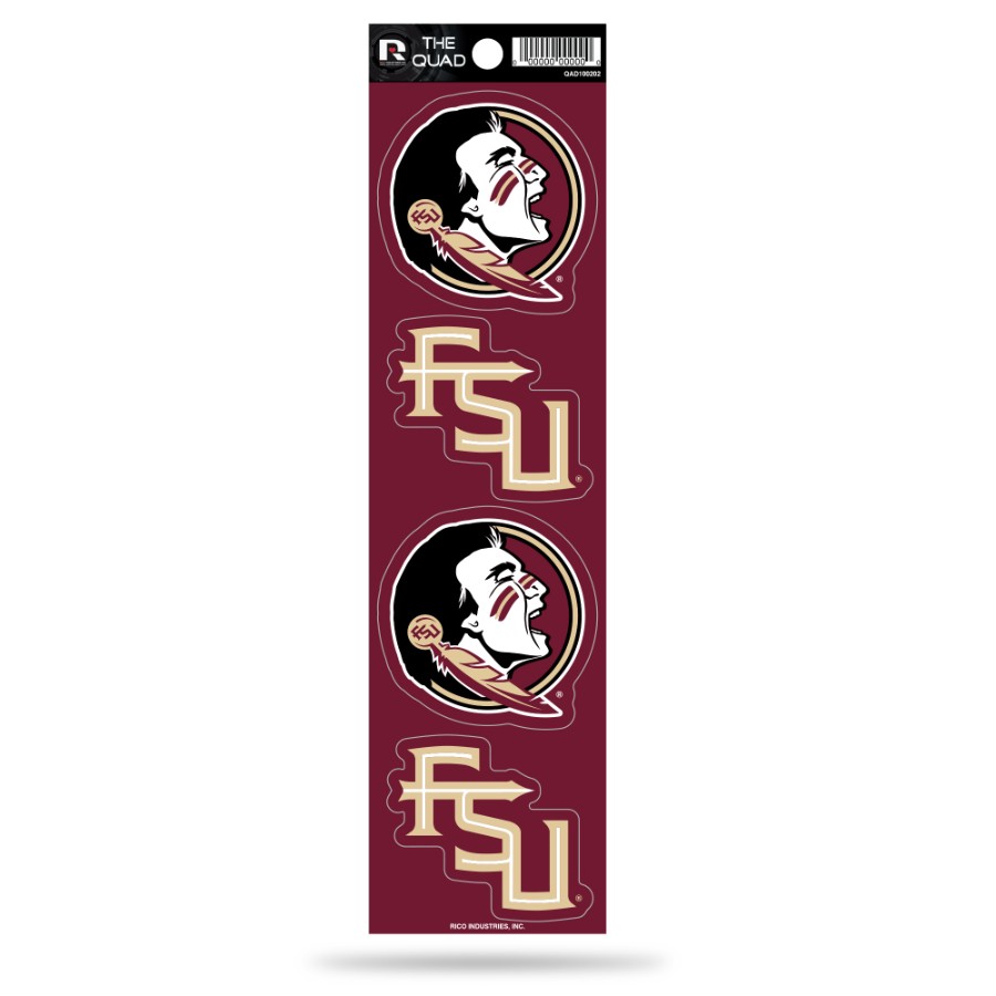 Florida State University Seminoles - Set Of 4 Quad Sticker Sheet at ...