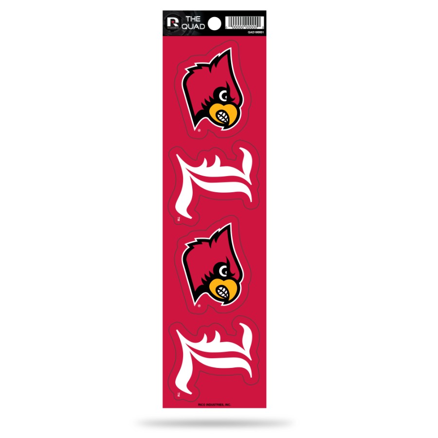 University Of Louisville Cardinals - Set Of 4 Quad Sticker Sheet at ...