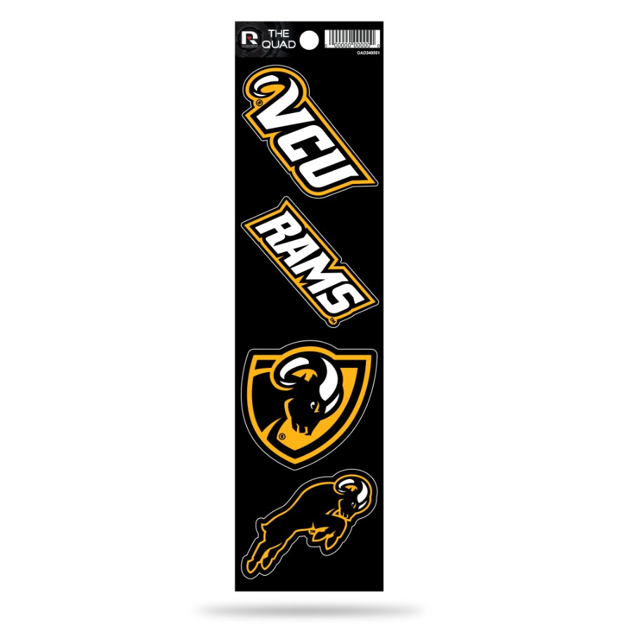 Virginia Commonwealth University Rams - Set Of 4 Quad Sticker Sheet at ...