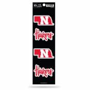 University Of Nebraska Cornhuskers - Set Of 4 Quad Sticker Sheet
