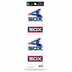 Chicago White Sox Retro Throwback - Set Of 4 Quad Sticker Sheet