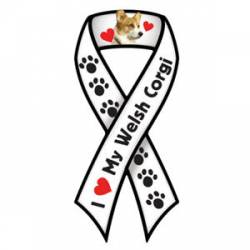 I Love My Welsh Corgi - Ribbon Magnet