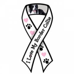 I Love My Border Collie - Ribbon Magnet