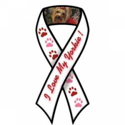 I Love My Yorkie - Ribbon Magnet