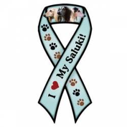 I Love My Saluki - Ribbon Magnet