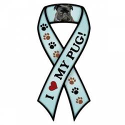 I Love My Pug - Blue Ribbon Magnet