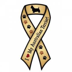 I Love My Australian Terrier - Ribbon Magnet
