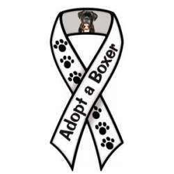 Adopt A Boxer - Ribbon Magnet