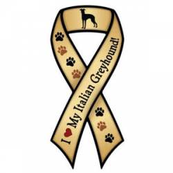 I Love My Italian Greyhound - Ribbon Magnet