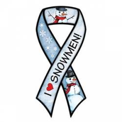 I Love Snowmen - Ribbon Magnet