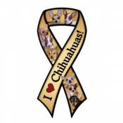 I Love Chihuahuas - Ribbon Magnet