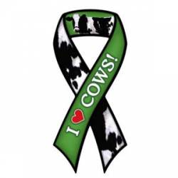 I Love Cows - Ribbon Magnet