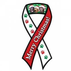 Merry Christmas With Labs - Ribbon Magnet