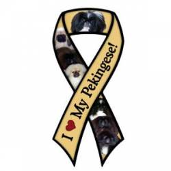 I Love My Pekingese - Ribbon Magnet