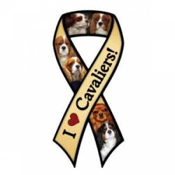 I Love Cavaliers - Ribbon Magnet