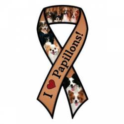 I Love Papillons - Ribbon Magnet