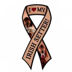 I Love My Irish Setter - Ribbon Magnet