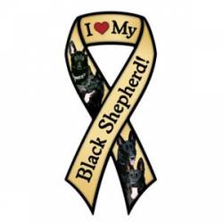 I Love My Black Shepherd - Ribbon Magnet