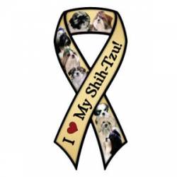 I Love My Shih Tzu - Ribbon Magnet