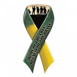 Home Of The Free, Because Of The Brave - Ribbon Magnet