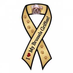 I Love My Brussels Griffon - Ribbon Magnet