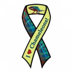 I Love Chameleons - Ribbon Magnet