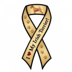 I Love My Irish Terrier - Ribbon Magnet